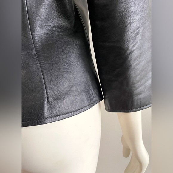Mario Vittorio for Neiman Marcus Leather Top Quarter Sleeve Size 8 - Picture 11 of 12